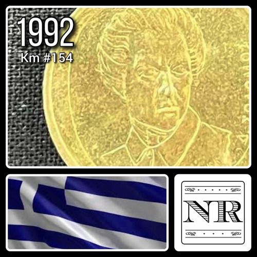 Grecia - 20 Dracmas - Año 1992 - Km #154 - Dionysios Solomos