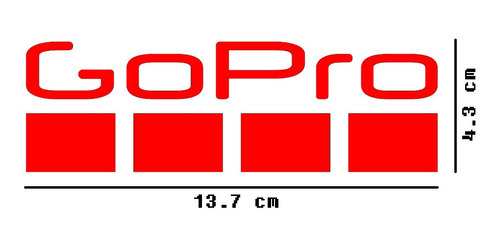 Go Pro Hero Logo Sticker Vinil 2 Pzs Rojo $135 Mikegamesmx