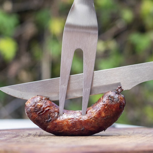 Imagen 7 de 10 de Set Herramientas Asado Humos X3 Pz Pinza Cuchillo Tenedor