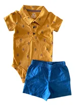 Comprar Conjunto Carters Bebe Nene Body Y Short Talle 12 Y 18 Meses