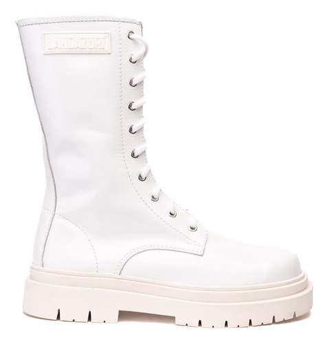 Bota Cuero Samurai Blanca Landazuri