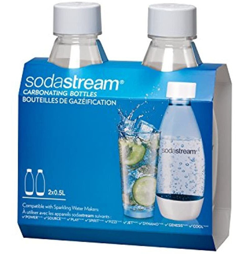 Sodastream Source Carbonating Bottles Twin Pack5 L Blanco