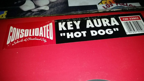Key Aura Hot Dog Vinilo Maxi Uk 1994 Electronica