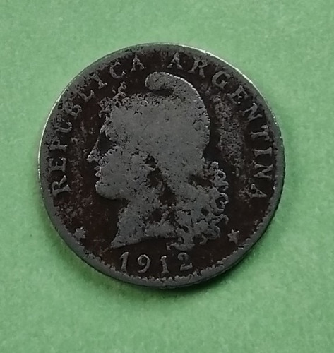 Moneda De 20 Centavos De Argentina Año 1912 (Usado)