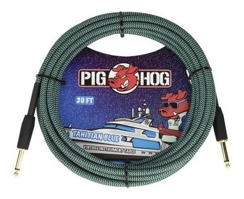 Cable Tahitian Instrumento 6.10m Recto Blue Pighog Pch20tabr
