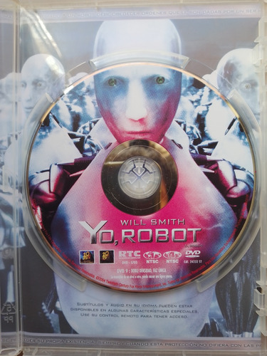 Dvd Película Yo Robot, Will Smith (Usado)
