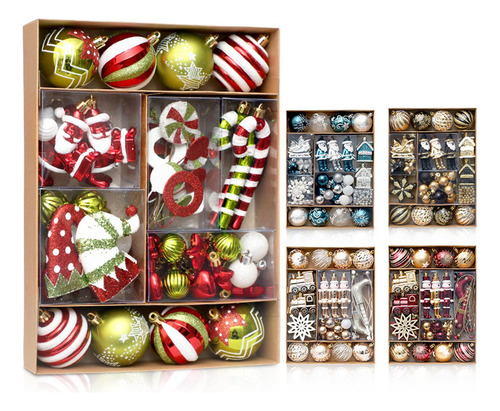 Juego De Adornos De Bolas De Navidad, Decoración Estilo C
