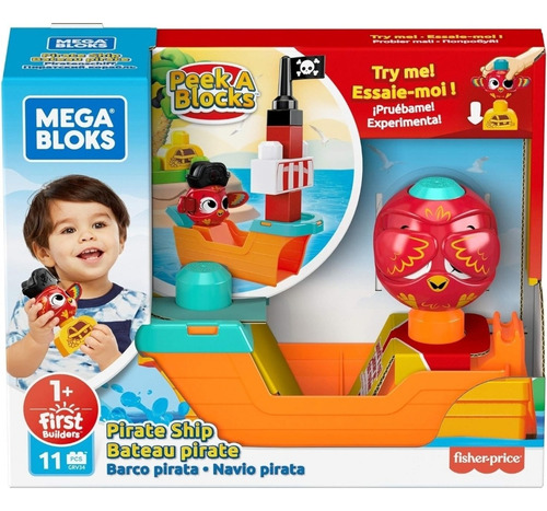 Mega Bloks Barco Pirata 11 Piezas Fisher Price