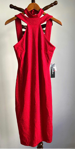 Vestido Rojo Marca Bebe Original Talla S 5/6