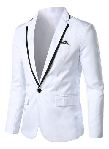 Blazer De Negocios Sólido Informal Elegante For Hombre