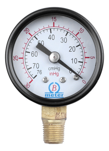 Manómetro De Vacío De Aire Neumático Con Rosca Macho 30/0hg