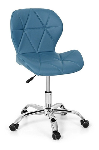 Cadeira de escritório Império Brazil Business Slim ergonômica  azul-turquesa com estofado de couro sintético