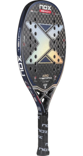 Raquete Beach Tennis Nox Ar10 Tempo Carbono 12k Cor Azul/preta/holográfica