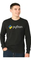 Comprar Camiseta Camisa Python Programador Code Sistema Manga Longa