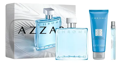 Kit Azzaro Chrome Masculino - Edt + Hair & Body Shampoo +