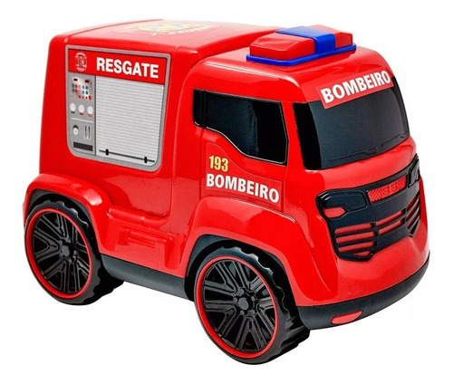 Brinquedo Carro Bombeiro Trucks Collection Bs Toys Cor Vermelho