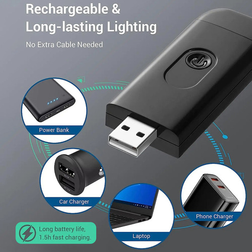 Luz Usb Recargable Con Clip Para Libros, Lectura Que Cuida L