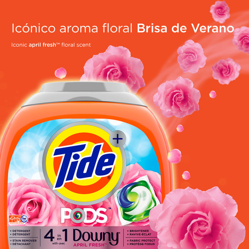 Detergente En Cápsulas Tide Pods 4 En 1 Downy 15 Unidades