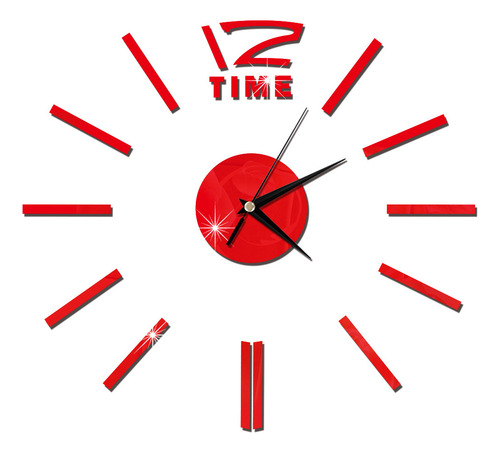 Reloj De Pared De Moda Rojo De Bricolaje Transfronterizo Con