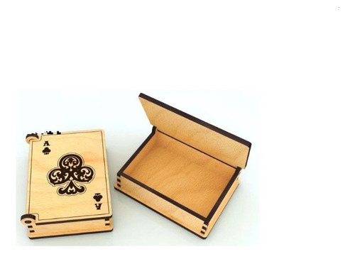 Caja De Madera Para Cartas Barajas Naipes