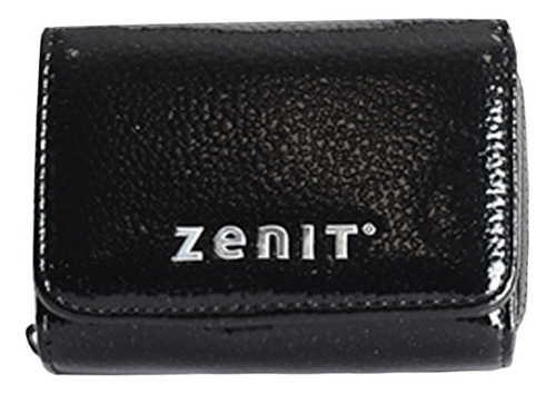 Billetera Monedero Dama Mujer Con Cierre Metalizado - Zenit Color Negro
