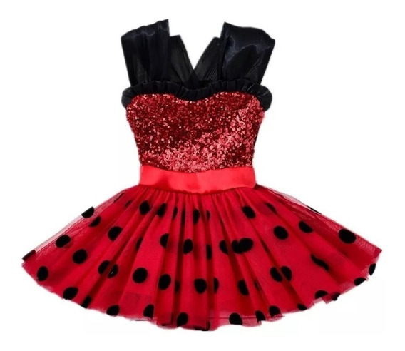 vestido infantil miraculous ladybug