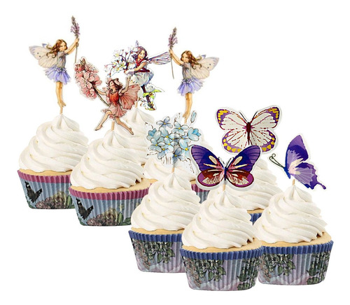 Funshowcase Juego Decoracion Funda Para Cupcake Jardin 48 24