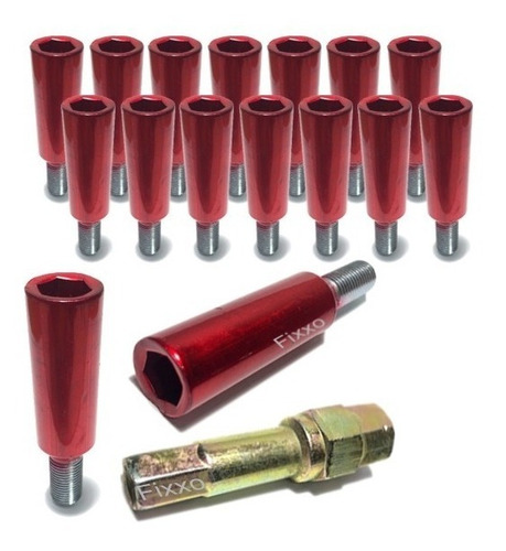 Imagem 1 de 8 de Parafuso Lob Allen Colorido 16+1pçs Vermelho Parati Saveiro