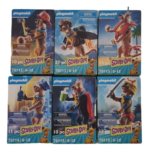 Set Playmobil 70711 70712 70713 70714 70715 Scooby Doo 6pack