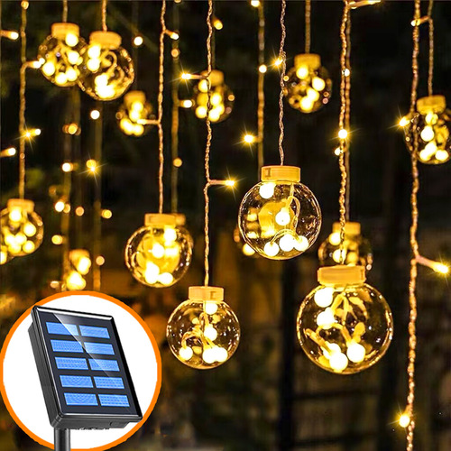 Cortina Led Impermeable Con Forma De Bola Solar Con Forma De