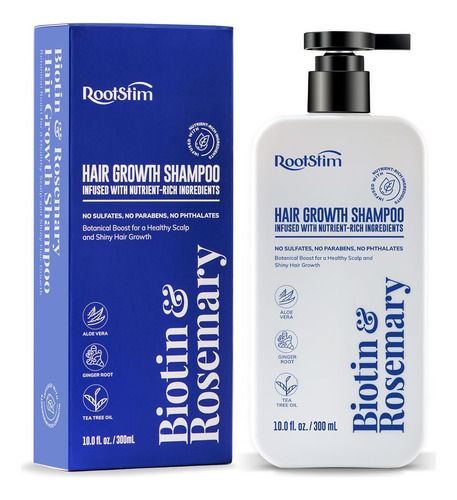 ChampĂș De Biotina Y Romero Para El Crecimiento Del Cabello: