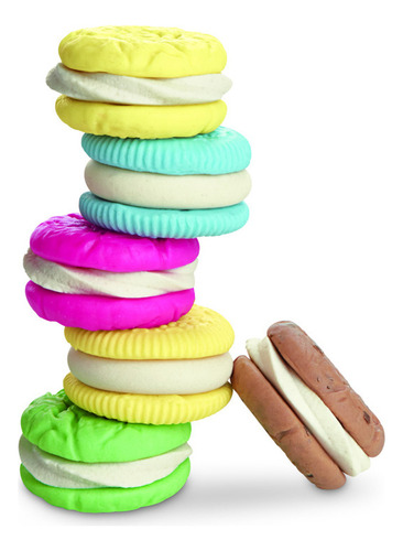 Set de harina Hasbro Play-doh con leche y galletas, varios colores
