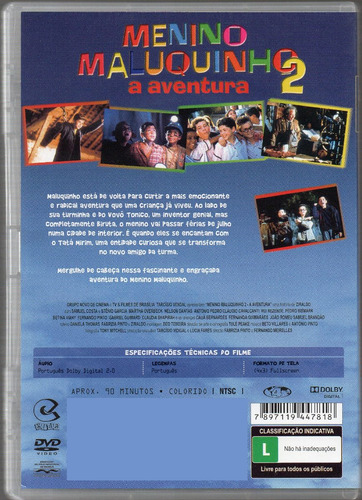 Imagem 2 de 2 de Dvd Menino Maluquinho 2 - A Aventura - Frete Grátis