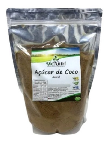 Açúcar De Coco 1kg 100% Natural Puro Wenutri
