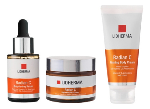 Kit Lidherma Radian C Crema Facial + Serum + Crema Corporal