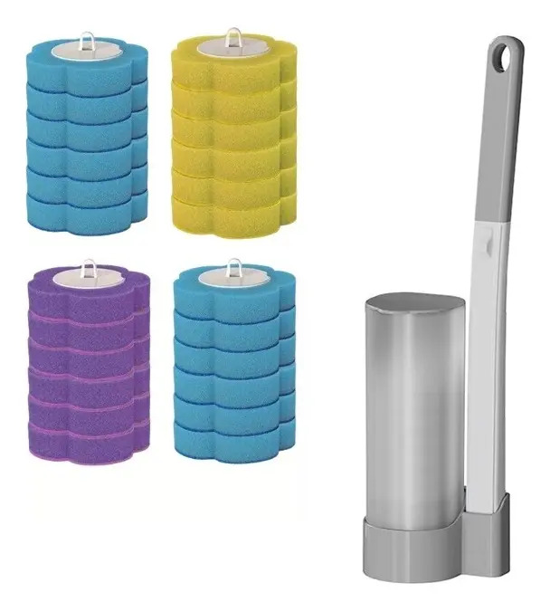 Cepillo Limpiador De Inodoro Wc Desechable 24 Cargas