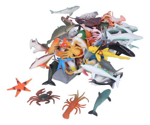 Minifiguras De Animales, 48 Unidades, Juguetes Marinos, De P
