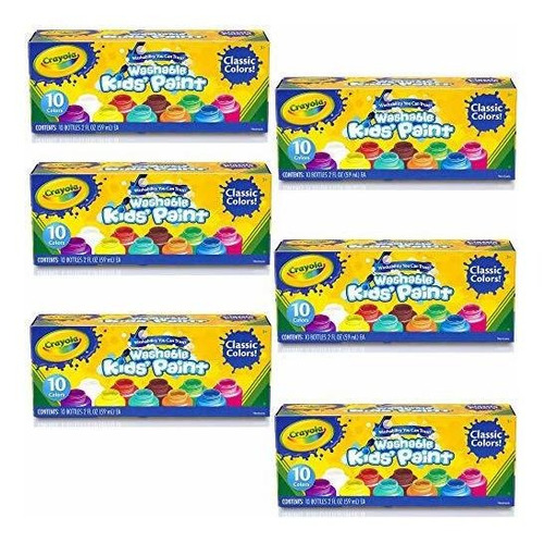 Crayola Washable Kids Set De Pintura De 10 Botellas De 2 Fl 