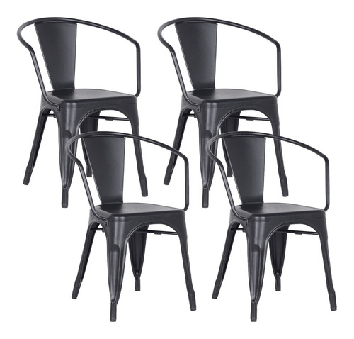 Set X 4 Sillon Silla Tolix Metal Calidad Superior Reforzados