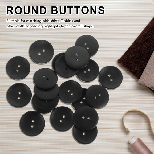 20 Botones Redondos De Madera: Botones Decorativos Para Cose