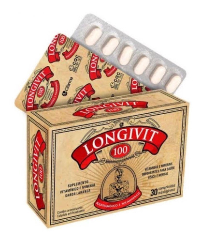 Longivit 100 con 30 tabletas masticables de vitaminas