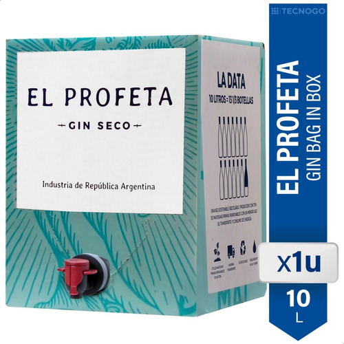 Gin El Profeta Bag In Box 10 Litros Ginebra - 01almacen