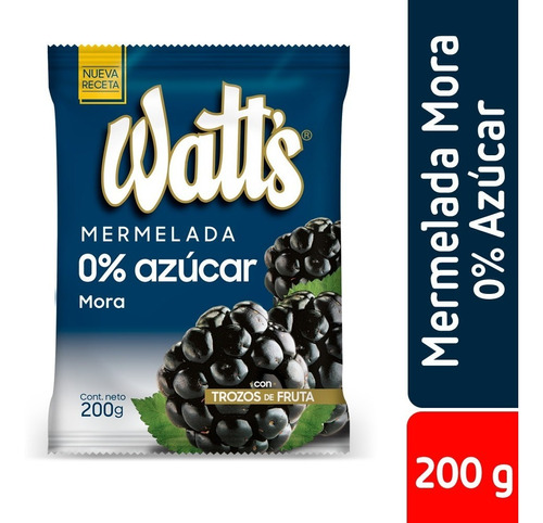 Mermelada Watt's Mora Sin Azúcar Bolsa 200 G