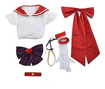 Coskidz Womens Hino Rei Sailor Mars Cosplay Disfraz Supers V