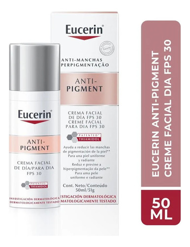 Eucerin Anti-pigment Dia Fps 30 Creme Facial Clareador 50ml Todo Tipo De Pele Dia/noite