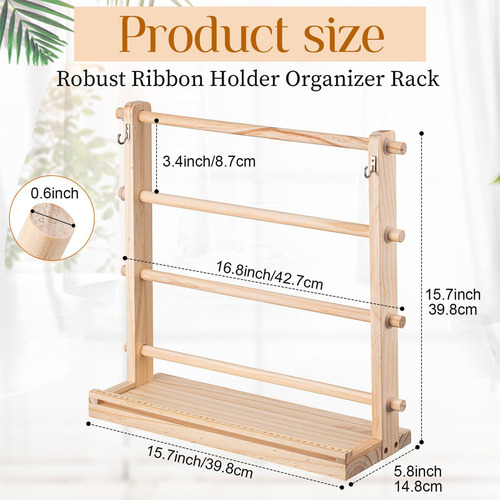 Organizador De Listones De Madera De 4 Niveles