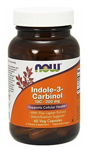 Now Supplements, Indole-3-carbinol 200 Mg 60 Veg Capsulas