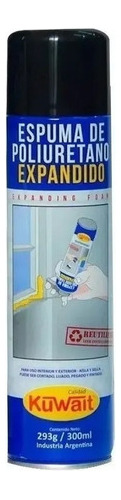 Imagen 3 de 5 de Espuma Poliuretano Expandido Aerosol 300ml Kuwait Pintumm
