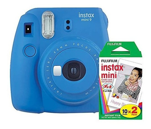 Camara Instantanea Fujifilm Instax Mini 9 Azul Cobalto Con P