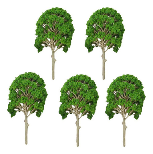 5 Piezas De Tren Modelo Trees Escala 1:50 - 75 , Verde, 15cm